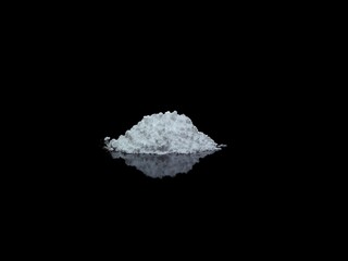 Fototapeta premium Cocaine drug powder pile on black background