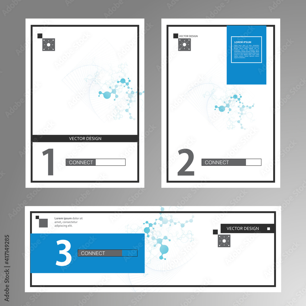 Poster data science concept. future technology concept. business people. wireless communication. global net