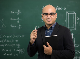 Young asian teacher man teaching video conference with student. Male Indian teacher training the...