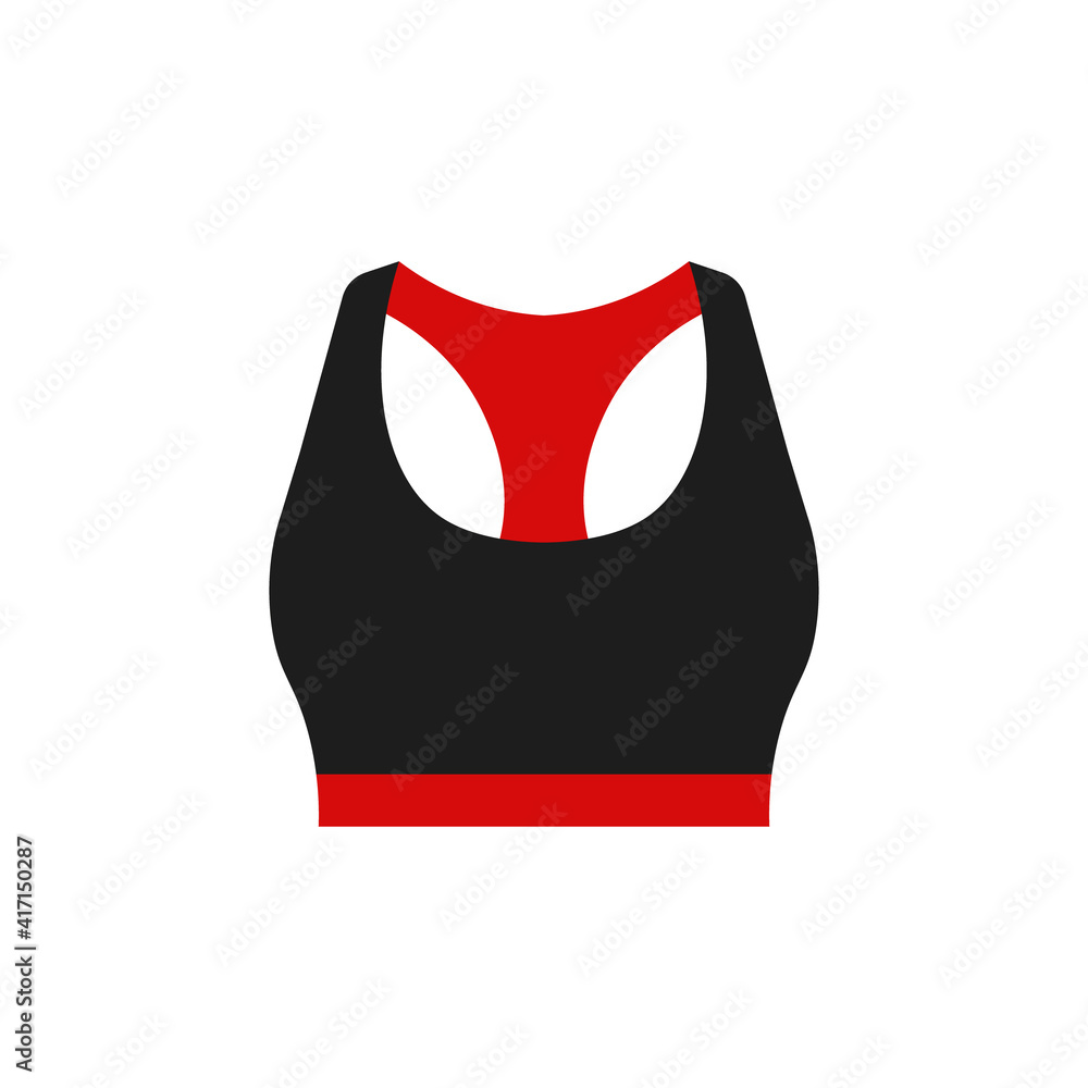 Wall mural Sports bra icon. Sportswear. Vector illustration. Isolated.