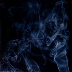 Incense (bikhawr)  Smoke on Black Backdrop.