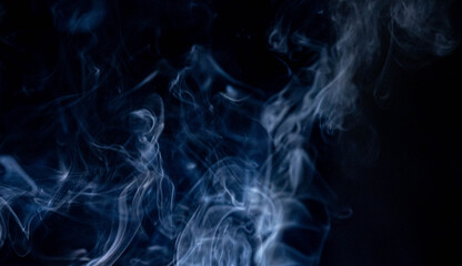 Incense (bikhawr)  Smoke on Black Backdrop.