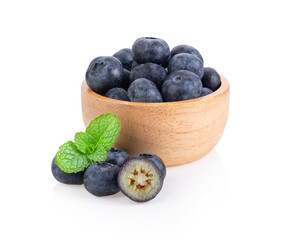 Fresh blueberry on white background