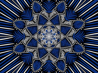 Mandala ornamental. Creative work background. Logo design illustration. Digital 3d art illustration