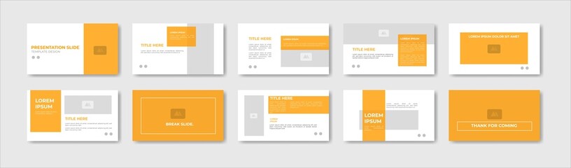 Business presentation template design. Minimalis, modern and keynote vector illustration