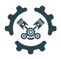 Vector illustration of the icon, the logo of the car engine.