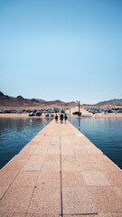 Footbridge at lake mead in Nevada, USA