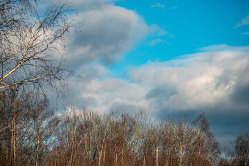 Obraz na płótnie Canvas sky and clouds, nacka, sweden, sverige, stockholm