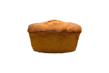 Bun with nuts on a white background
