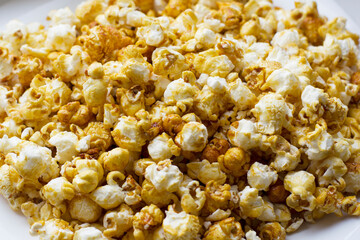 large pile of sweet popcorn