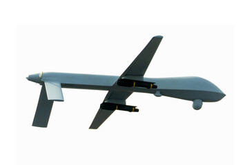Military drone isolated