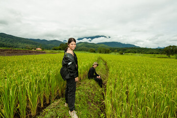 The couple in the rice field