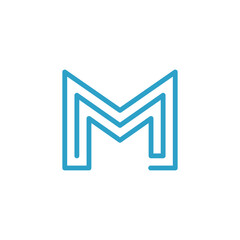 Letter M logo for a constructing company. Creative modern vector