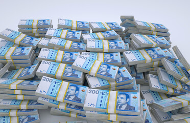 Money Morocco. 200 Moroccan dirhams. Morocco's economy. 3D rendering