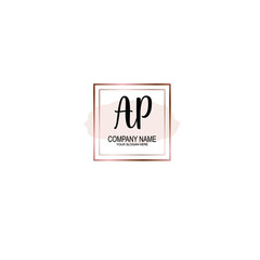 Letter AP Beautiful handwriting logo