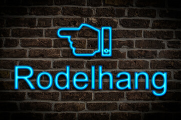 Leuchtreklame Rodelhang