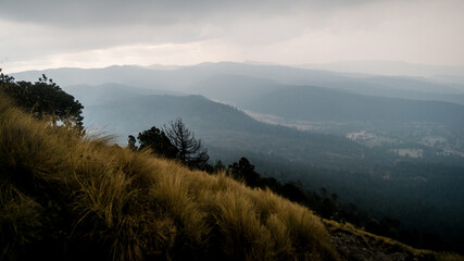View down from Ajusco mountain in Mexico