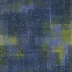 Seamless overlaid geometric shape pattern print. High quality illustration. Transparent rectangles filled with gradient colors scattered. Handmade paper texture overlay.