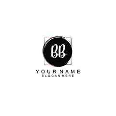 Letter BB Beautiful handwriting logo