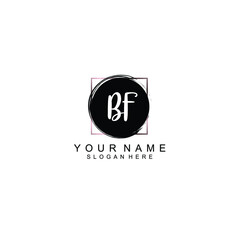 Letter BF Beautiful handwriting logo