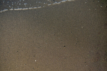 Sand and small waves on it