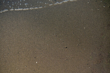 Sand and small waves on it