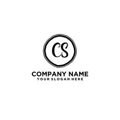 Letter CS Beautiful handwriting logo