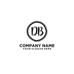 Letter DB Beautiful handwriting logo