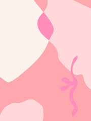 Colored templates with abstract shapes in delicate pink pastel colors. Fashionable modern stylish flyer, postcard, brochure, leaflet, business card, interior decor. Vector graphics.