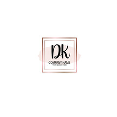 Letter DK Beautiful handwriting logo