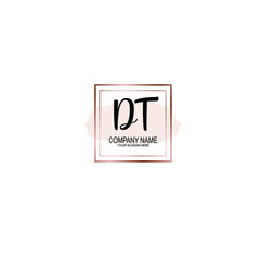 Letter DT Beautiful handwriting logo