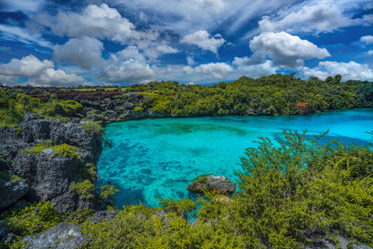 Danau Weekuri in Sumba Island with Turquoise Color Water
