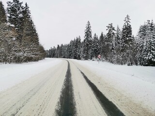 Obraz premium road in snow