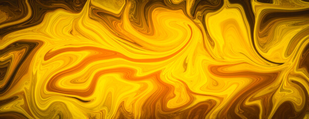 Brown orange yellow liquid marble abstract inkscape background