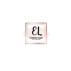 Letter EL Beautiful handwriting logo