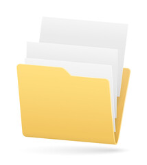 vector full folder of documents and papers