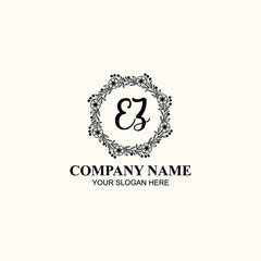 Letter EZ Beautiful handwriting logo