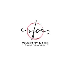 Letter FC Beautiful handwriting logo