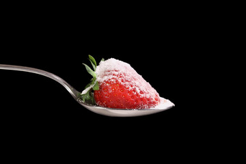 sugar on strawberry