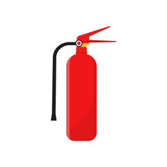 Stand alone Icon in flat style ( Fire Extinguisher ) isolated on white background.