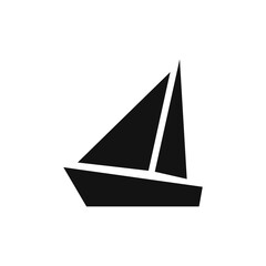 Sail boat icon isolated on white background.