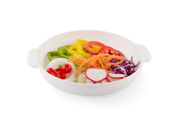 Mixed salad an isolated on white background