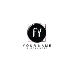 Letter FY Beautiful handwriting logo