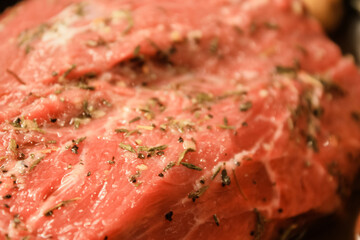 Pot roast dinner with vegetables in the crockpot