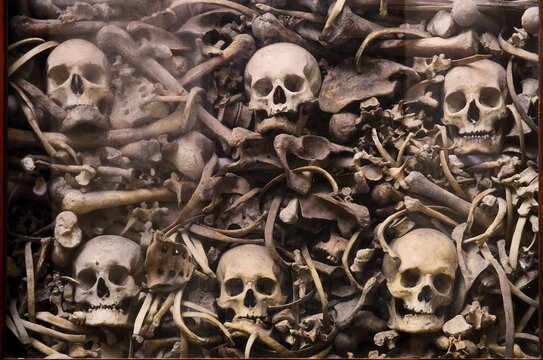cranio, umano, decessi, ossa, morto, scheletro, halloween, ossa, orrore, spaventoso, testa, cranio, ossario monumentale, grave, anatomia, cimitero, vecchio, spettrale, scuro, hora, raccapricciante