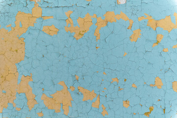 Yellow-blue background from old wall 