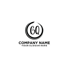 Letter GQ Beautiful handwriting logo