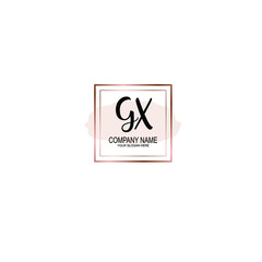 Letter GX Beautiful handwriting logo