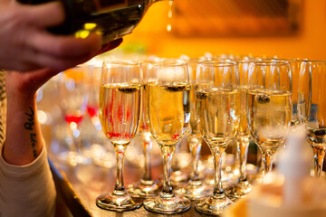 glasses of champagne