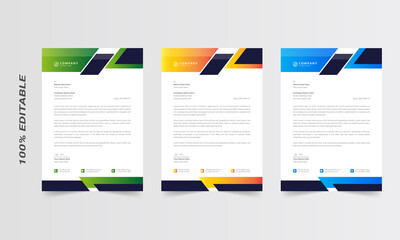 Letterhead template. Business letterhead design template